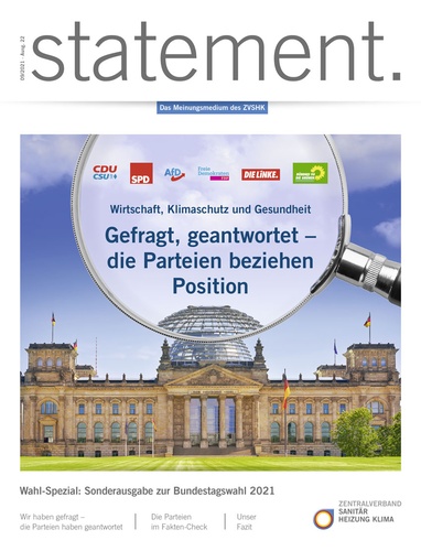 Titelbild zum News-Artikel: Das SHK-Handwerk zur Bundestagswahl 2021