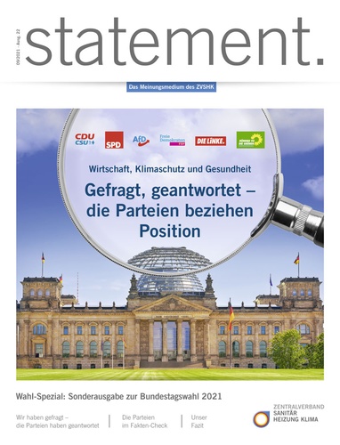 Titelbild zum News-Artikel Das SHK-Handwerk zur Bundestagswahl 2021