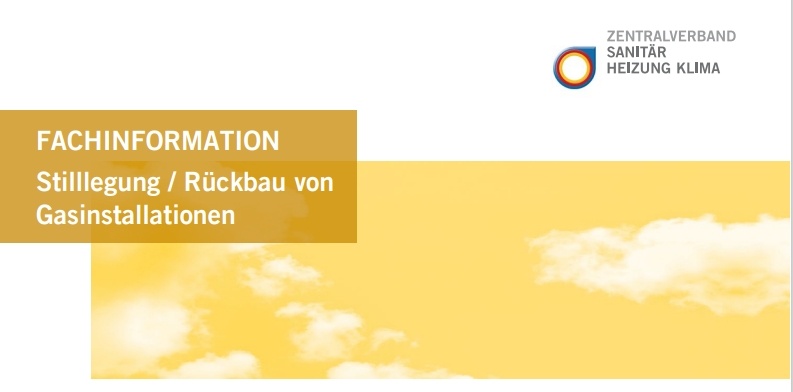 Titelbild zum News-Artikel Fachinformation Stilllegung / Rückbau von Gasinstallationen