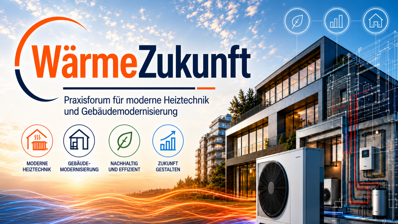 Titelbild zur Veranstaltung „WärmeZukunft 2026 – Praxisforum für moderne Heiztechnik und Gebäudemodernisierung“